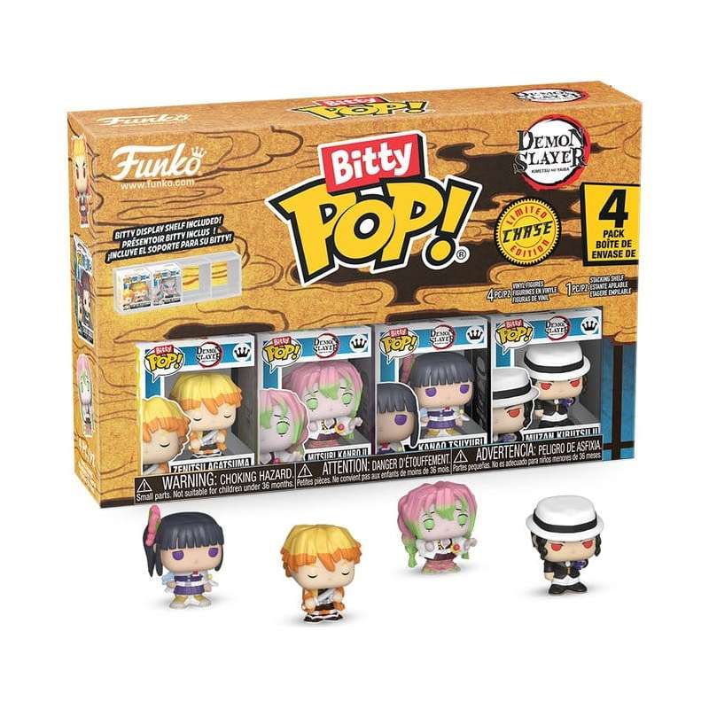 SPOTT-GR Demon Slayer: Kimetsu no Yaiba Bitty POP! - Φιγούρες Βινυλίου Zenitsu με Ύψος 2.5cm (4-Pack)
