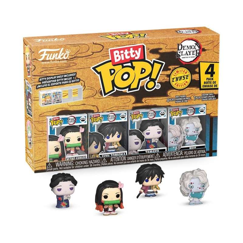 SPOTT-GR Demon Slayer: Kimetsu no Yaiba Bitty POP! - Φιγούρες Βινυλίου Nezuko με Ύψος 2.5cm (4-Pack)