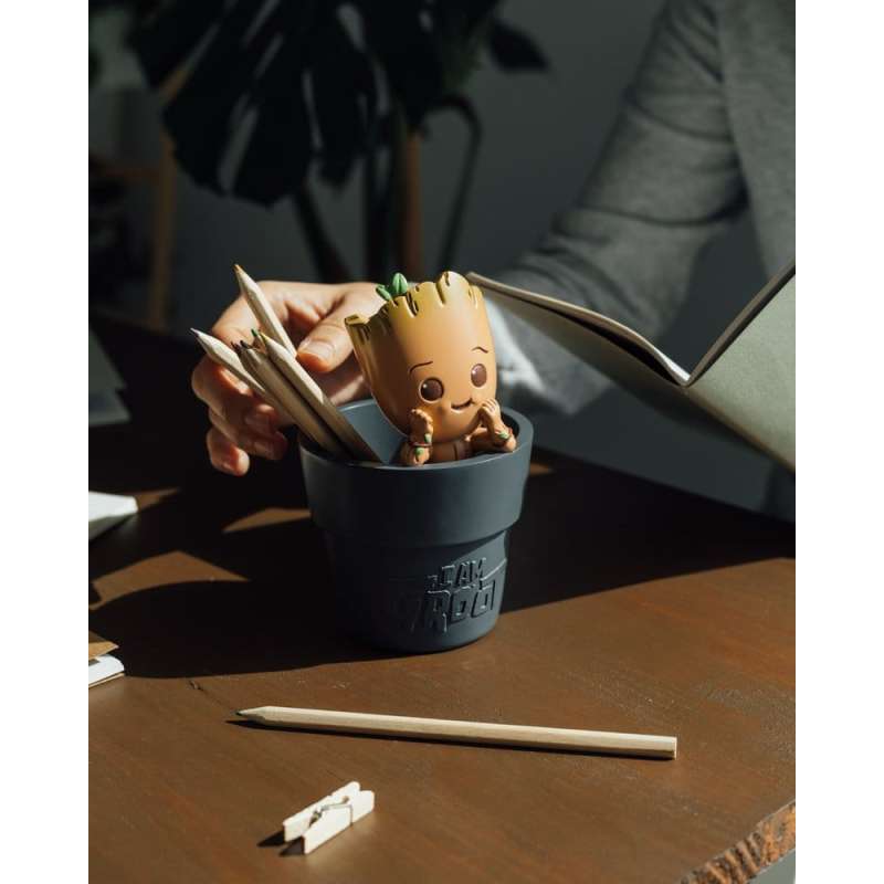 SPOTT-GR Marvel - Μολυβοθήκη Groot με Ύψος 16cm σε Γκρι Χρώμα