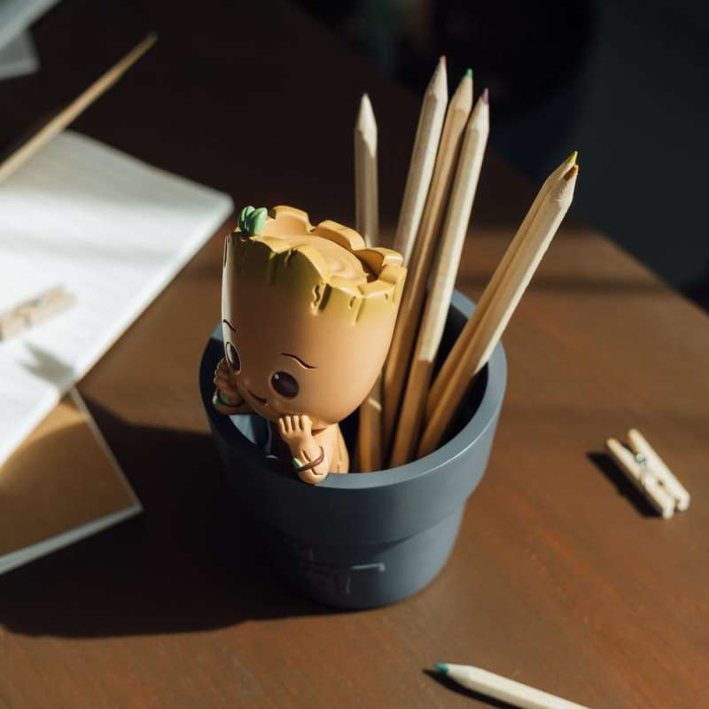 SPOTT-GR Marvel - Μολυβοθήκη Groot με Ύψος 16cm σε Γκρι Χρώμα