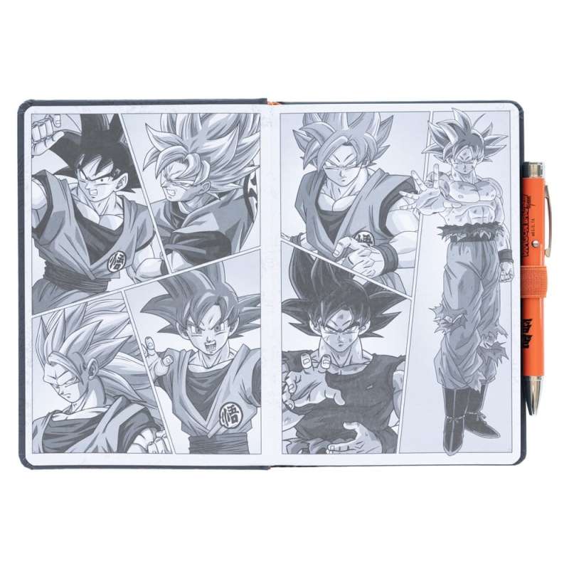 SPOTT-GR Dragon Ball Premium - Σημειωματάριο (Μεγέθους A5) Super Goku με Στυλό σε Μαύρο Χρώμα