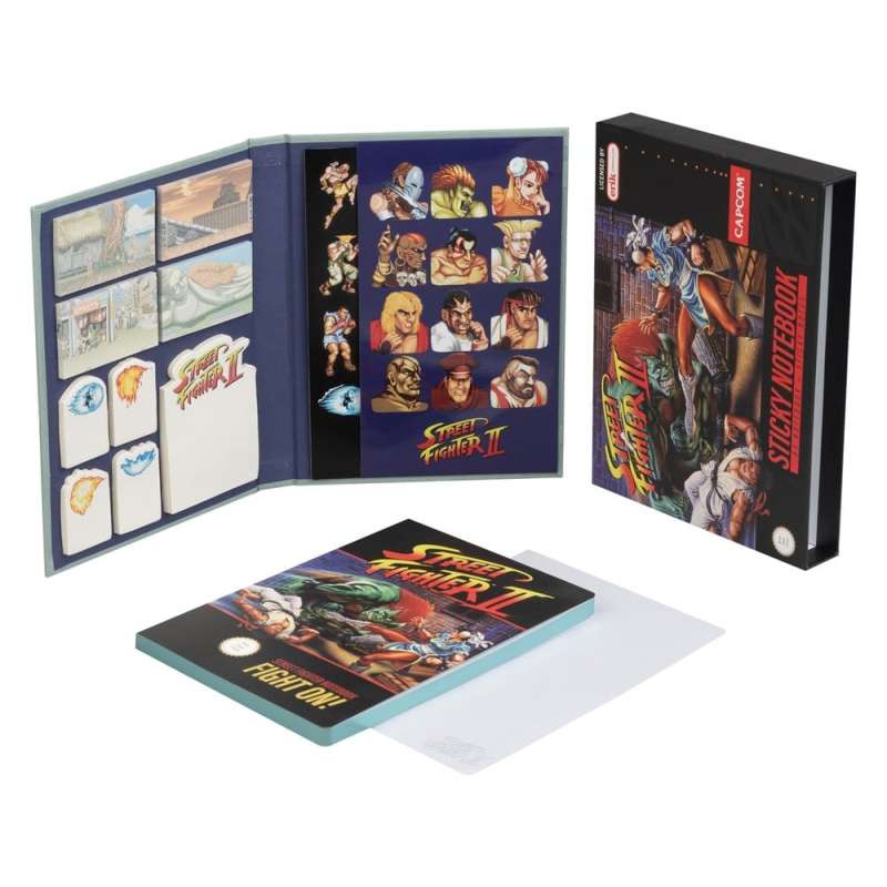 SPOTT-GR Street Fighter - Premium Σημειωματάριο με Sticky Notes και Εξώφυλλο A5 σε Μαύρο Χρώμα