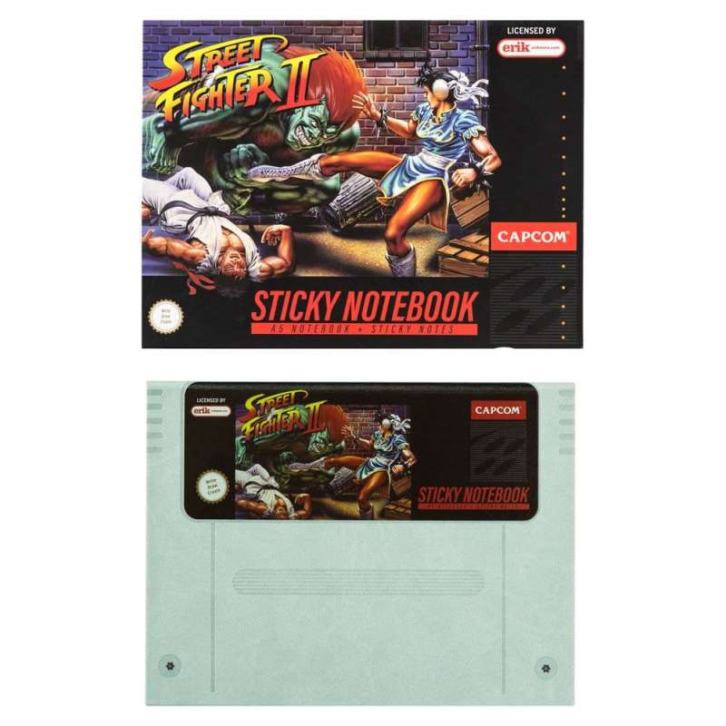 SPOTT-GR Street Fighter - Premium Σημειωματάριο με Sticky Notes και Εξώφυλλο A5 σε Μαύρο Χρώμα