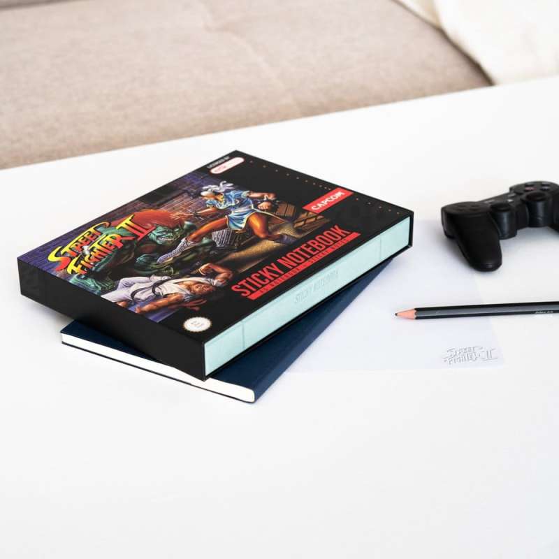 SPOTT-GR Street Fighter - Premium Σημειωματάριο με Sticky Notes και Εξώφυλλο A5 σε Μαύρο Χρώμα