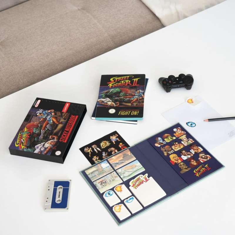 SPOTT-GR Street Fighter - Premium Σημειωματάριο με Sticky Notes και Εξώφυλλο A5 σε Μαύρο Χρώμα