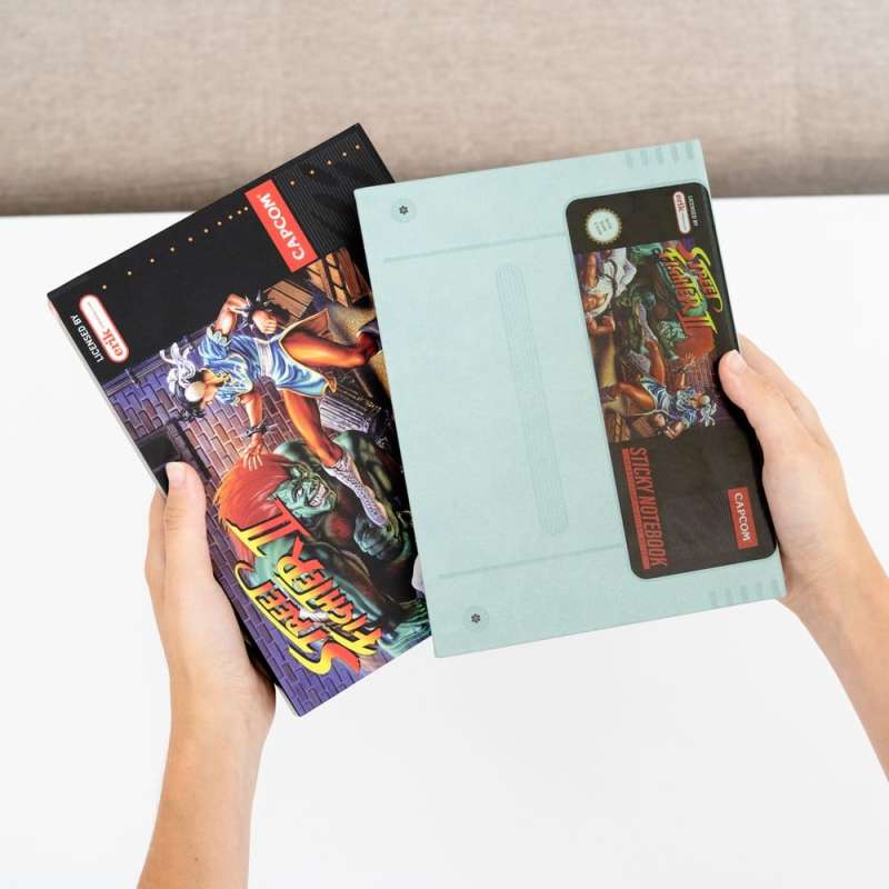 SPOTT-GR Street Fighter - Premium Σημειωματάριο με Sticky Notes και Εξώφυλλο A5 σε Μαύρο Χρώμα