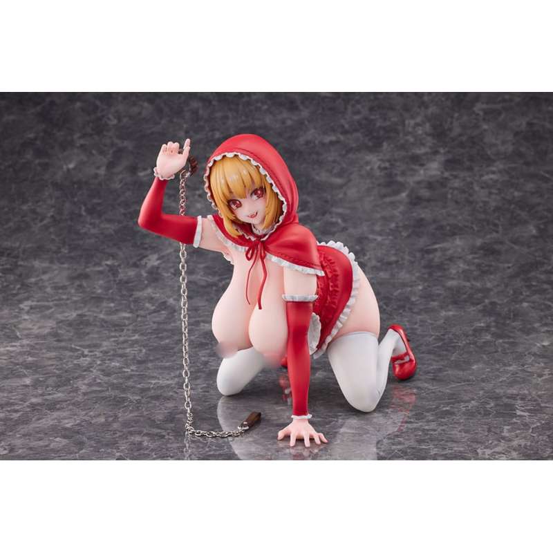 SPOTT-GR Original Character - Φιγούρα PVC (Αναλογία 1/5) Little Red Riding Hood And The Wolf Girl Little Red Riding Hood με Ύψος 21cm