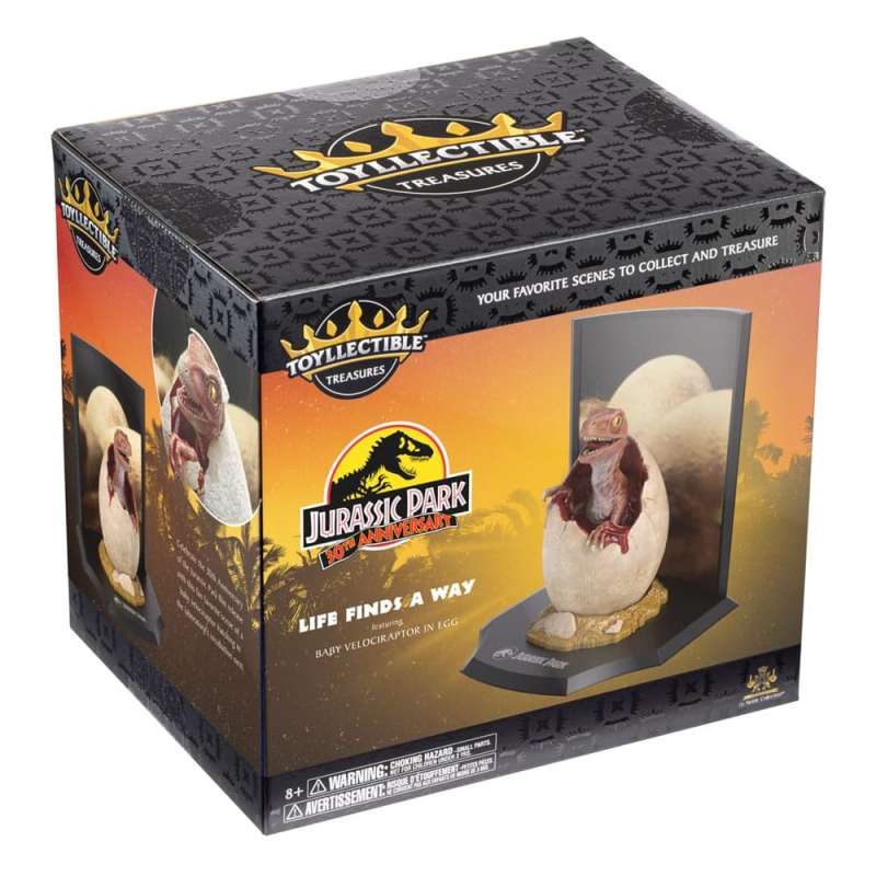 SPOTT-GR Jurassic Park Toyllectible Treasure - Φιγούρα Raptor Egg Life Finds A Way με Ύψος 12cm