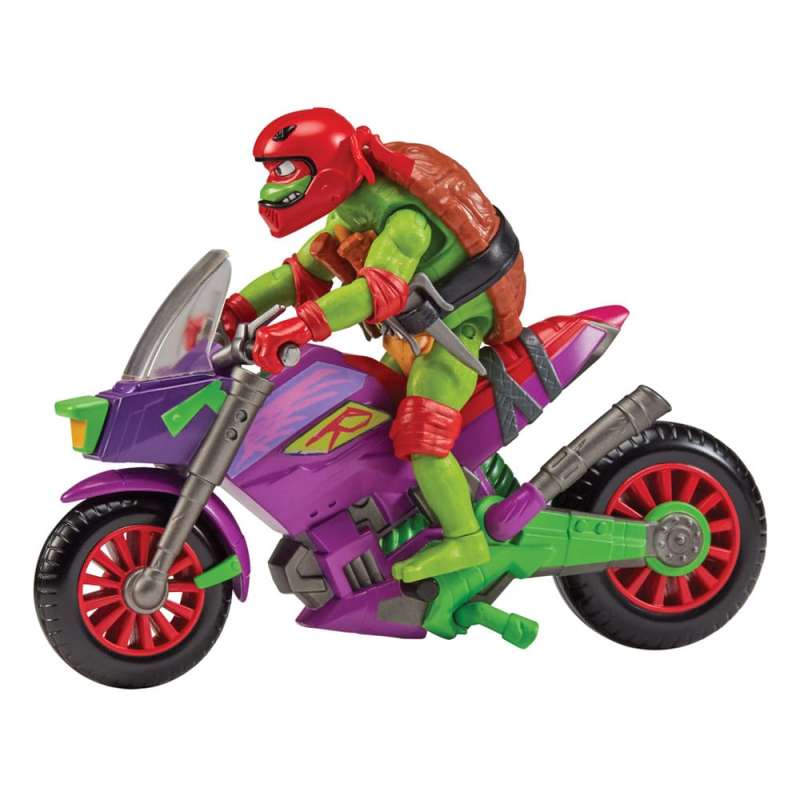 SPOTT-GR Tales of the Teenage Mutant Ninja Turtles - Φιγούρα Δράσης with Vehicle Raphael & Purple Dragon με Ύψος 12cm