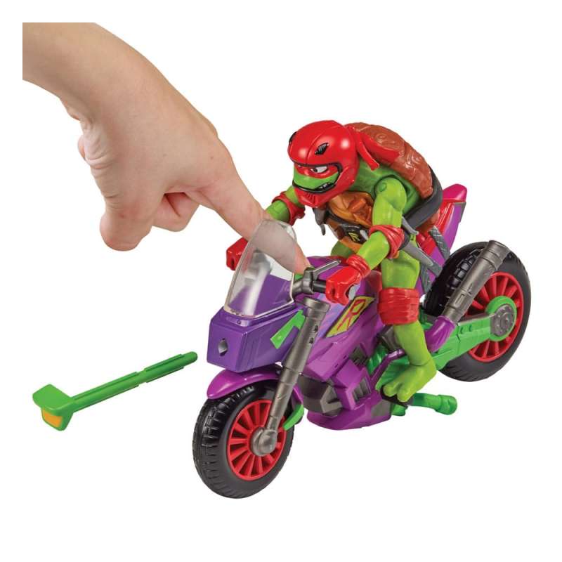 SPOTT-GR Tales of the Teenage Mutant Ninja Turtles - Φιγούρα Δράσης with Vehicle Raphael & Purple Dragon με Ύψος 12cm