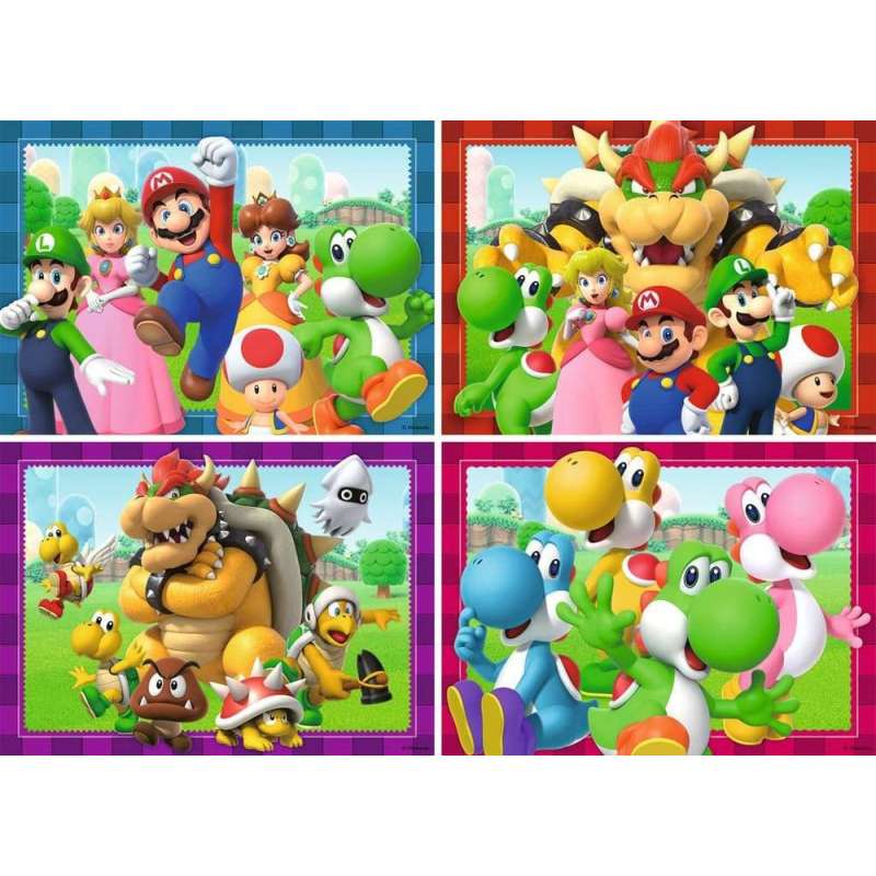 SPOTT-GR Super Mario - Πολυσυσκευασία Παζλ (4-Pack) Time For Mario! (4 x 100 Κομμάτια)