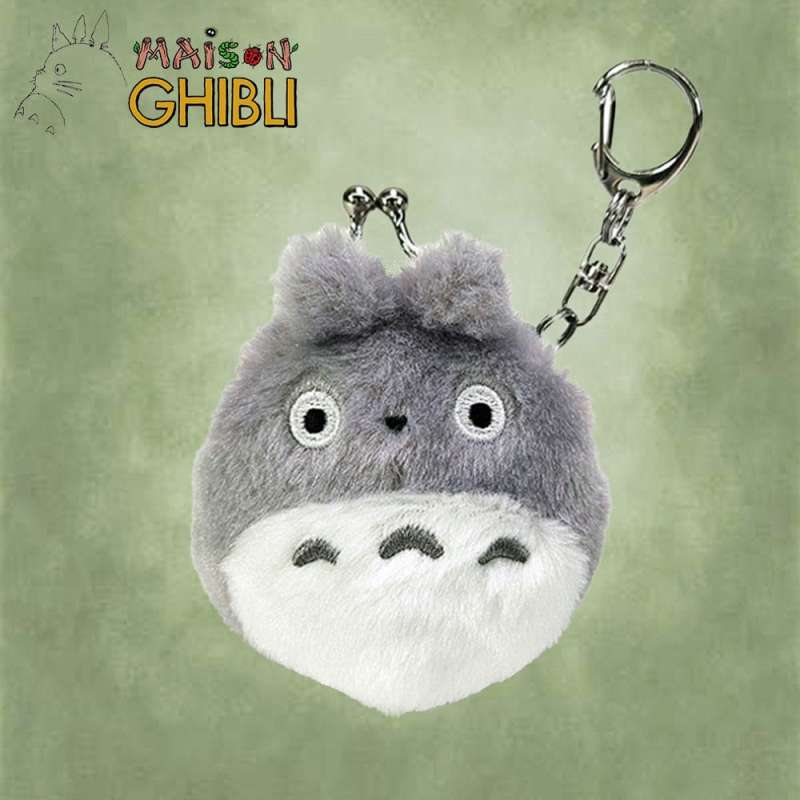 SPOTT-GR My Neighbor Totoro Funwari - Μίνι Λούτρινο Πορτοφολάκι Big Totoro σε Γκρι Χρώμα
