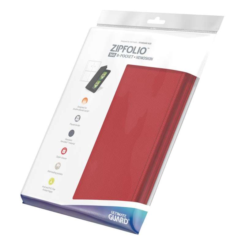 SPOTT-GR Ultimate Guard Zipfolio 160 8-Pocket Xenoskin - Red