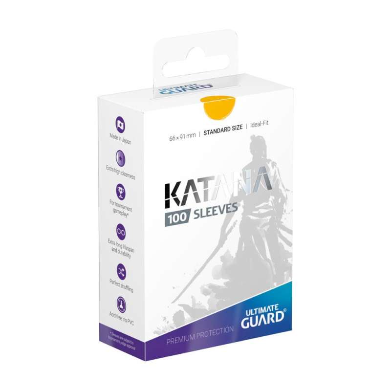 SPOTT-GR Ultimate Guard Katana Sleeves Standard Size (100) - Yellow
