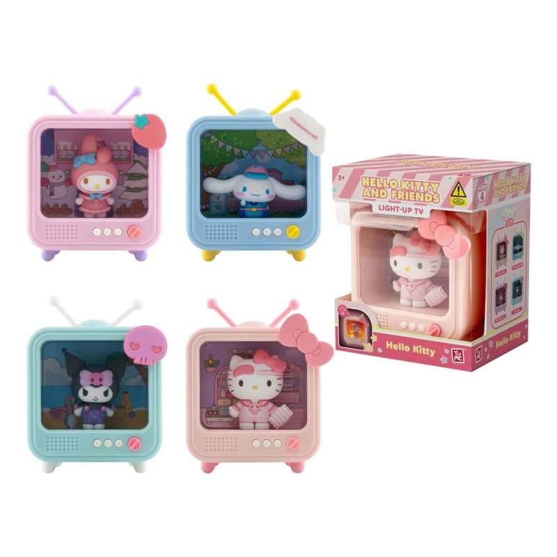 SPOTT-GR Sanrio Bedside Light TV Series - Μίνι Φιγούρες Hello Kitty and Friends Μεγέθους 8cm Display (Σετ 8 Τεμαχίων)