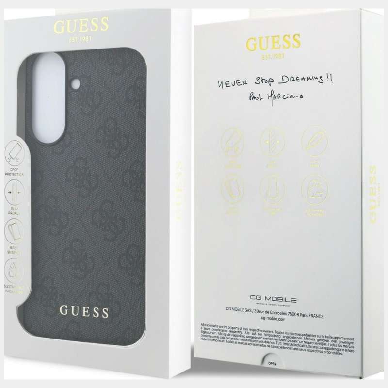 SPOTT-GR GUESS - Θήκη για Samsung Galaxy A57 (PU 4G Classic Logo with Charm) σε Μαύρο Χρώμα
