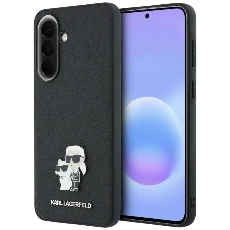 SPOTT-GR Karl Lagerfeld - Θήκη για Samsung Galaxy A37 (Saffiano W/ K&C Metal Logo) σε Μαύρο Χρώμα