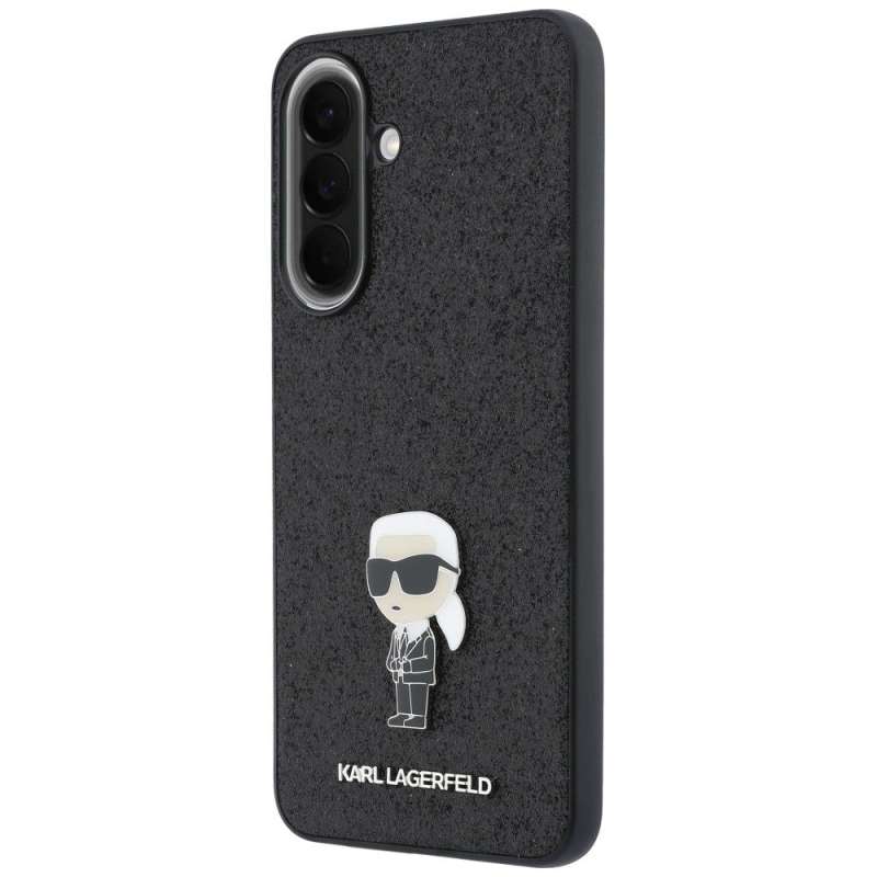 SPOTT-GR Karl Lagerfeld - Θήκη για Samsung Galaxy A37 (Fixed Glitter Ikonik Logo Metal Pin) σε Μαύρο Χρώμα