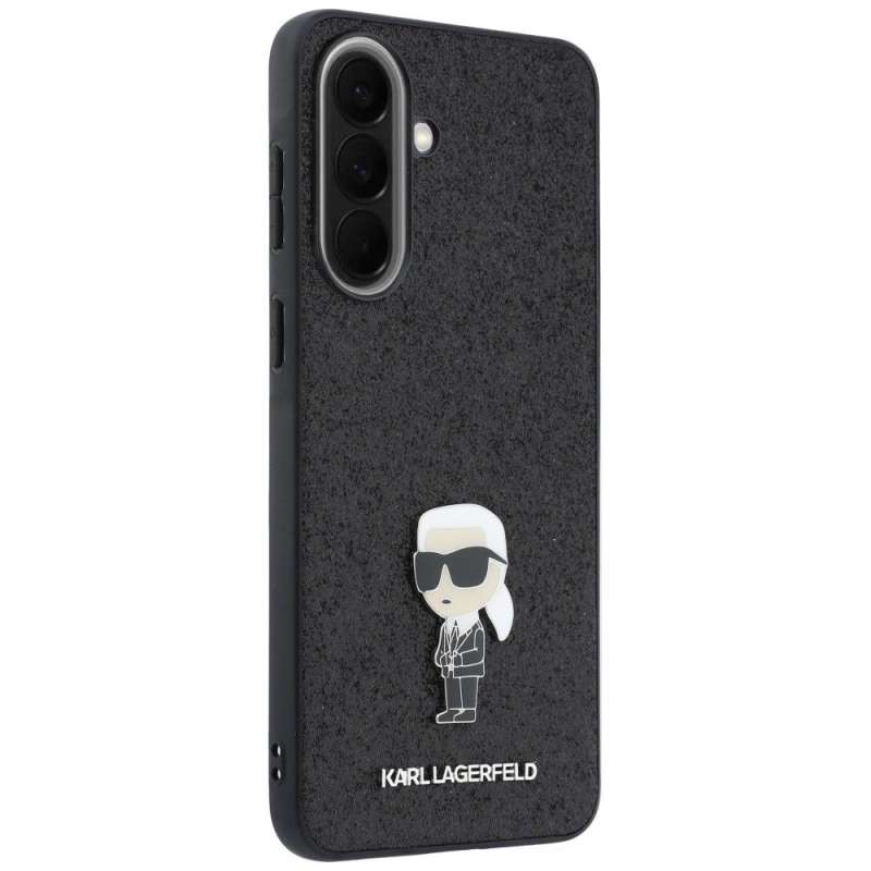 SPOTT-GR Karl Lagerfeld - Θήκη για Samsung Galaxy A37 (Fixed Glitter Ikonik Logo Metal Pin) σε Μαύρο Χρώμα