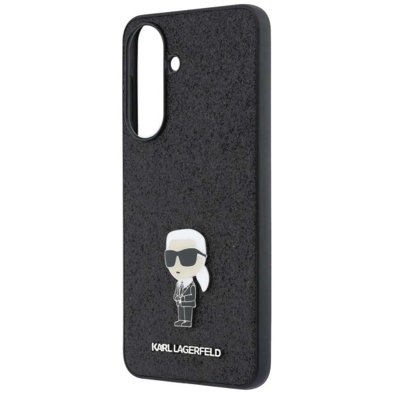SPOTT-GR Karl Lagerfeld - Θήκη για Samsung Galaxy A37 (Fixed Glitter Ikonik Logo Metal Pin) σε Μαύρο Χρώμα