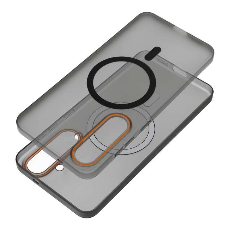 SPOTT-GR Go Orange! - Θήκη με Υποστήριξη MagSafe για Honor 600 / 600 Pro σε Μαύρο Χρώμα