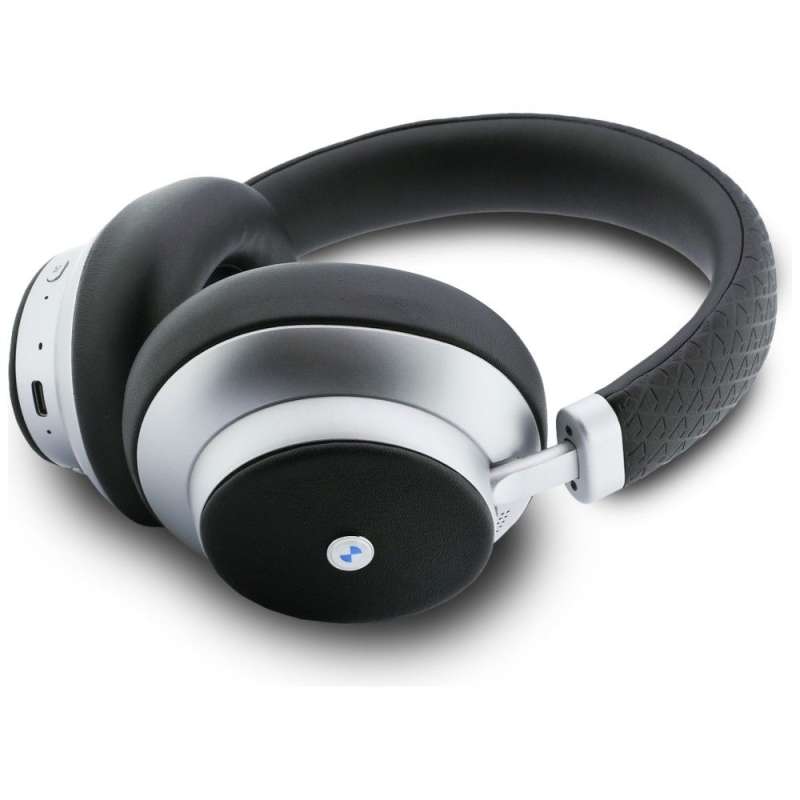 SPOTT-GR BMW Metal Logo MK Headphones - Ασύρματα Over-Ear Ακουστικά Bluetooth με ENC (Ακύρωση Θορύβου) σε Ασημί Χρώμα