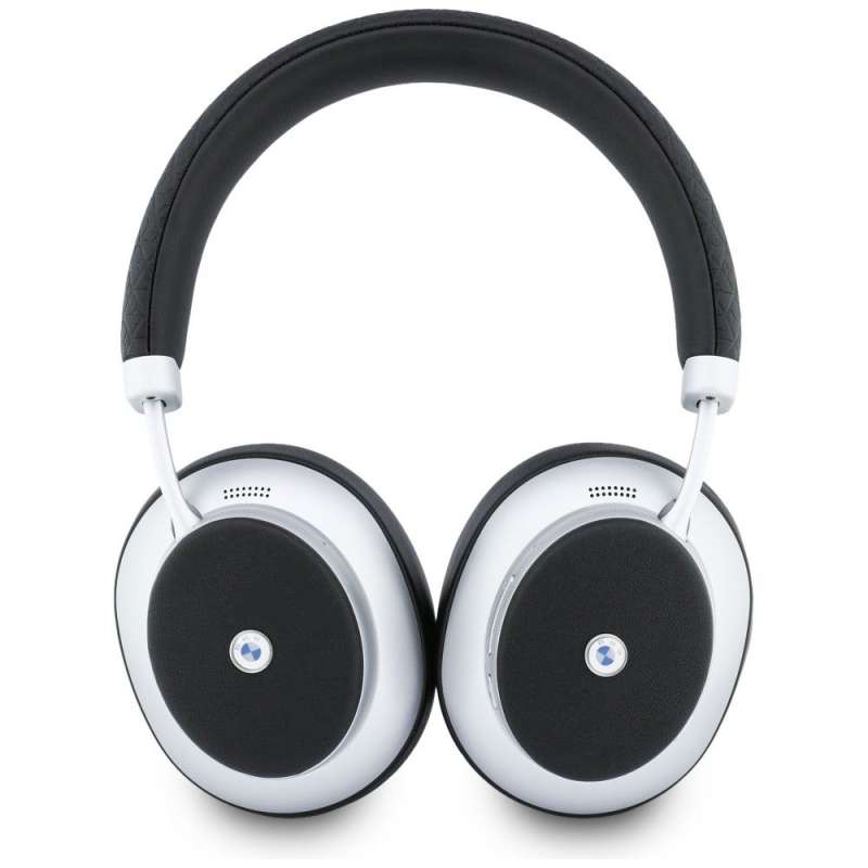 SPOTT-GR BMW Metal Logo MK Headphones - Ασύρματα Over-Ear Ακουστικά Bluetooth με ENC (Ακύρωση Θορύβου) σε Ασημί Χρώμα