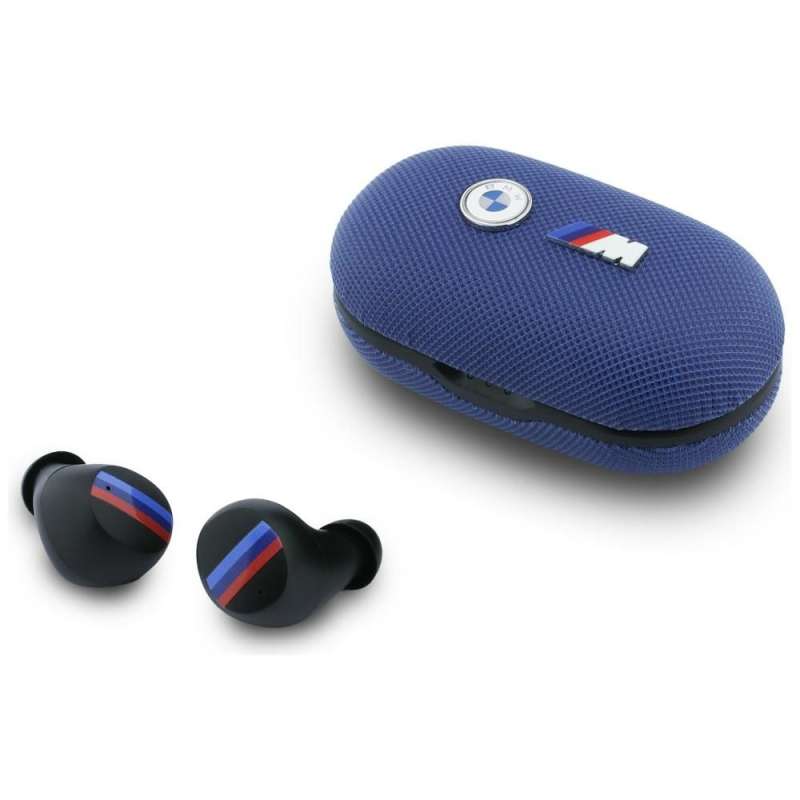 SPOTT-GR BMW Metal Logo Earbuds - Ασύρματα In-Ear Ακουστικά Bluetooth με ENC (Ακύρωση Θορύβου) σε Μπλε Χρώμα
