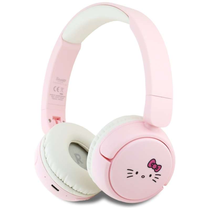 SPOTT-GR Hello Kitty Face Logo - Ασύρματα Over-Ear Ακουστικά Bluetooth σε Ροζ Χρώμα
