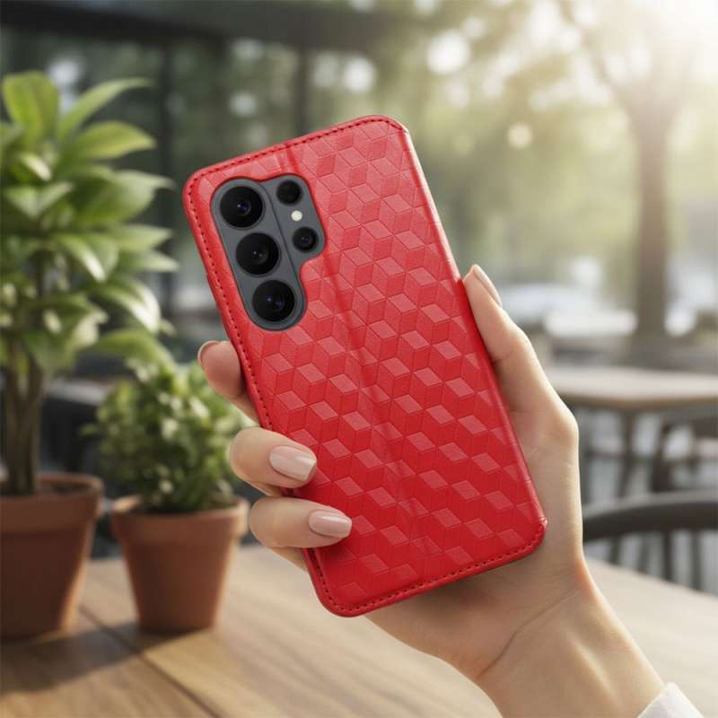 SPOTT-GR Cubic Book Cover - Θήκη για Xiaomi 17 σε Κόκκινο Χρώμα