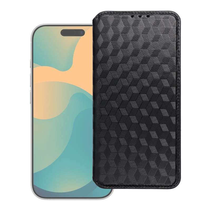 SPOTT-GR Cubic Book Cover - Θήκη για Xiaomi Redmi A7 Pro σε Μαύρο Χρώμα