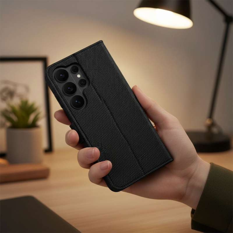 SPOTT-GR Anti-Theft 4Card RFID Book Cover - Θήκη με Προστασία RFID για Xiaomi 17 σε Μαύρο Χρώμα
