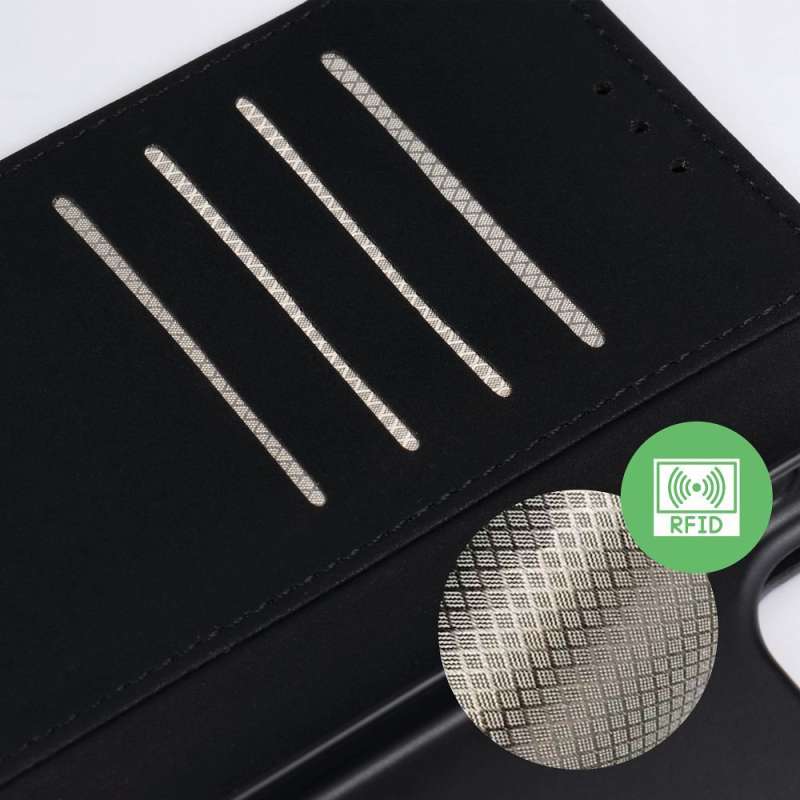 SPOTT-GR Anti-Theft 4Card RFID Book Cover - Θήκη με Προστασία RFID για Xiaomi 17 σε Μαύρο Χρώμα
