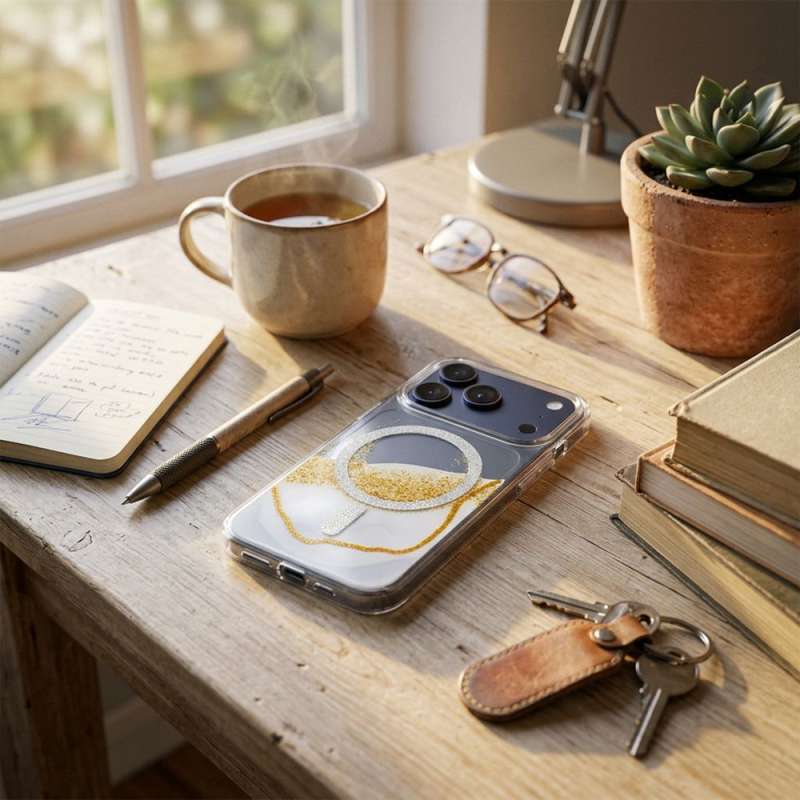SPOTT-GR Golden Case - Θήκη για Apple iPhone 17 Pro με Υποστήριξη MagSafe σε Άσπρο Χρώμα
