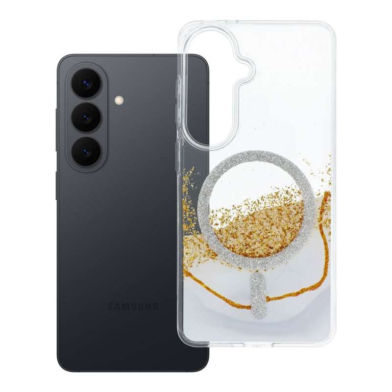 SPOTT-GR Golden Case - Θήκη για Samsung Galaxy S26 με Υποστήριξη MagSafe σε Άσπρο Χρώμα