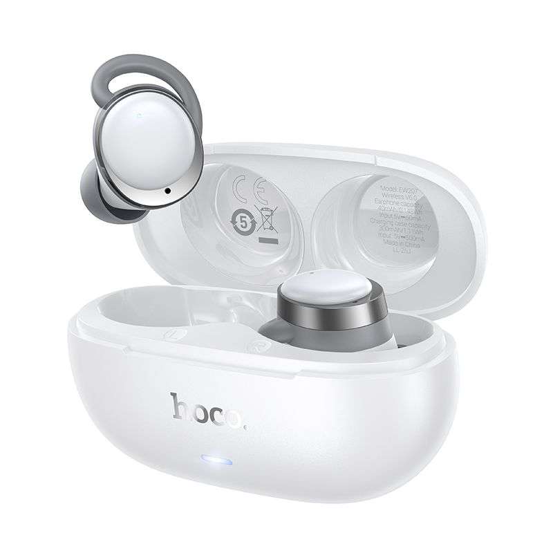 SPOTT-GR Hoco EW207 - Ασύρματα In-Ear Ακουστικά Bluetooth σε Άσπρο Χρώμα