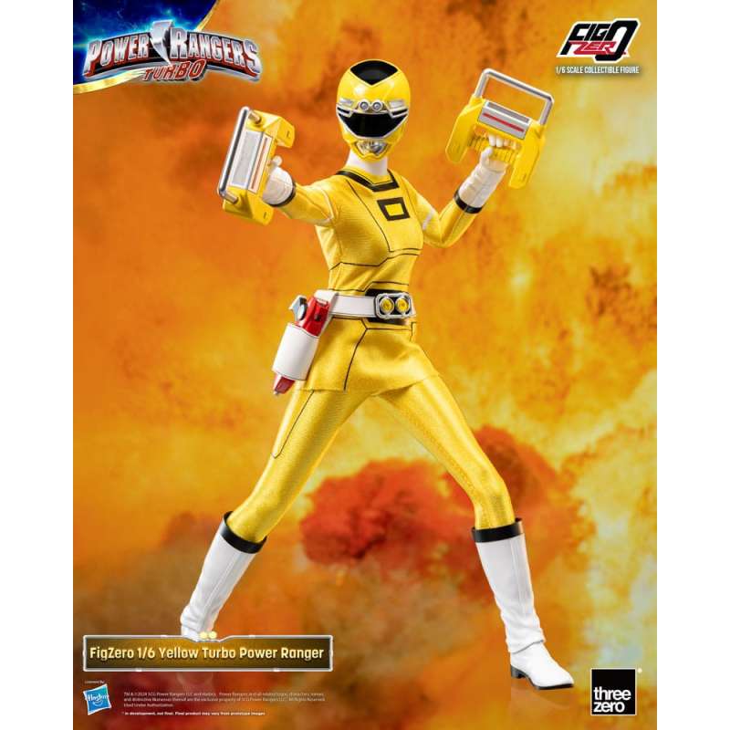 SPOTT-GR Power Rangers Turbo FigZero - Φιγούρα Δράσης (Αναλογία 1/6) Yellow Turbo Power Ranger με Ύψος 30cm