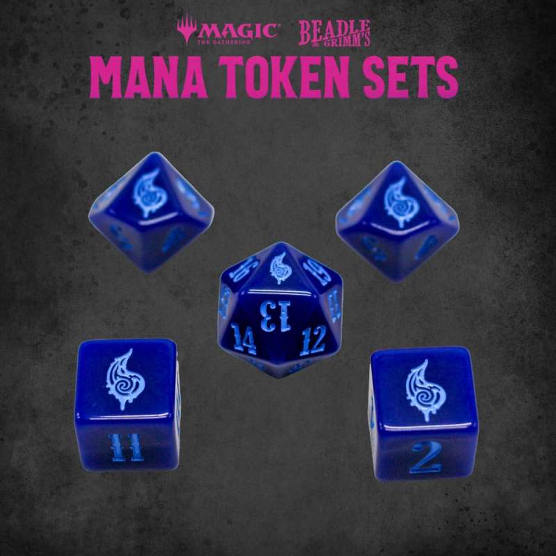 SPOTT-GR Magic the Gathering Dice and Token Pack Blue Mana