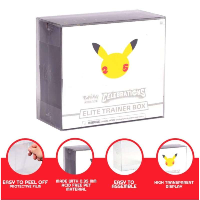 SPOTT-GR PET Protectors 5-Pack for Booster Boxes / Elite Trainer Boxes Ver. 2