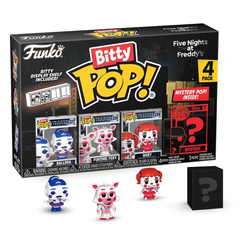 SPOTT-GR Five Nights at Freddy's Bitty POP! - Φιγούρες Βινυλίου 4-Pack Ballora με Ύψος 2.5cm