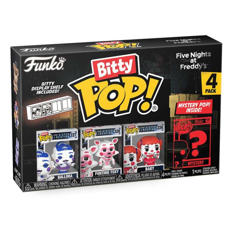 SPOTT-GR Five Nights at Freddy's Bitty POP! - Φιγούρες Βινυλίου 4-Pack Ballora με Ύψος 2.5cm