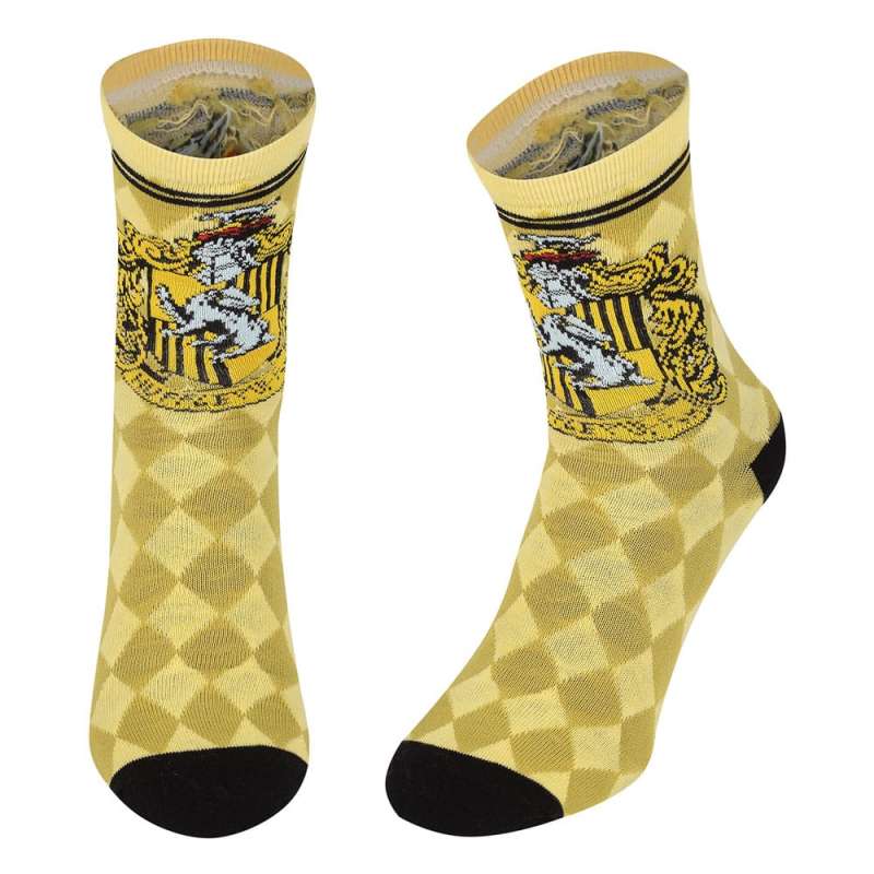 SPOTT-GR Harry Potter - Κάλτσες Hufflepuff (Μέγεθος L / XL) σε Κίτρινο Χρώμα