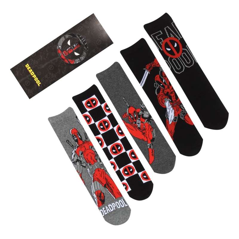 SPOTT-GR Marvel - Κάλτσες Deadpool 5 Ζευγάρια (Μέγεθος S / M)