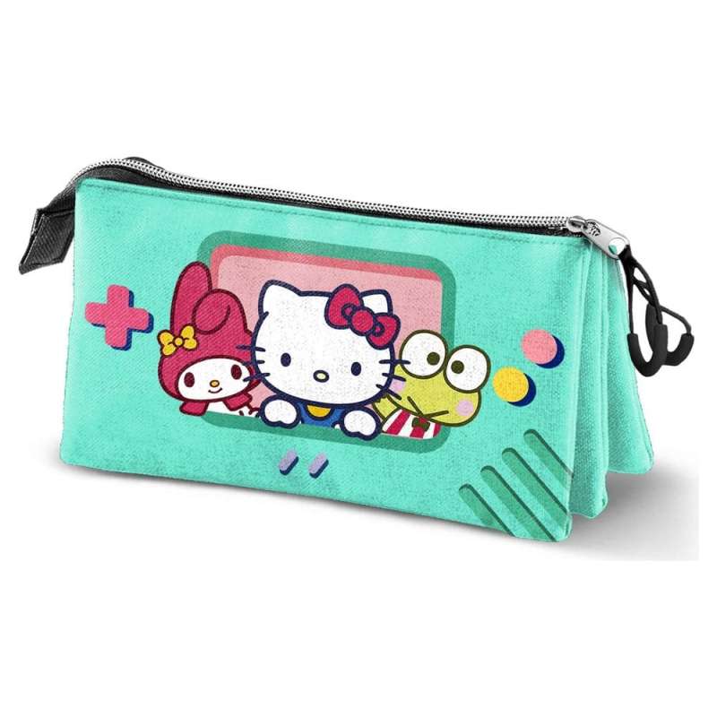 SPOTT-GR Sanrio Triple - Κασετίνα Hello Kitty Videogame σε Πράσινο Χρώμα