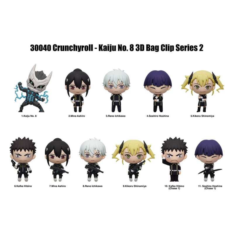 SPOTT-GR Kaiju No. 8 PVC Bag Clips Series 2 Display (Σετ 24 Τεμάχια)