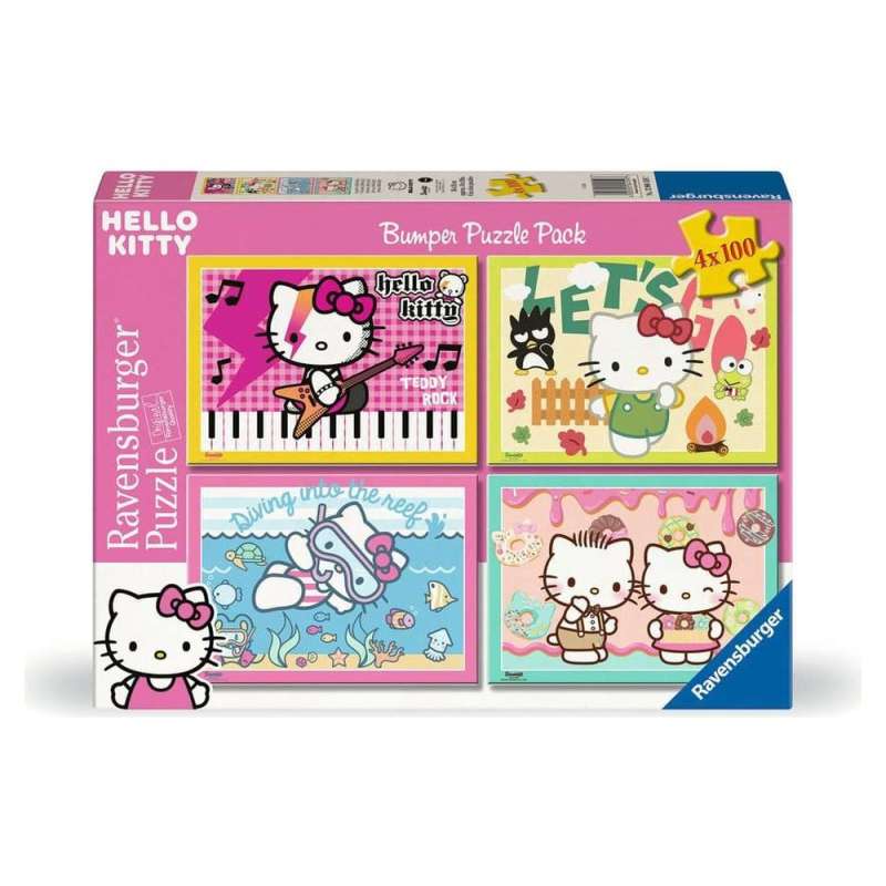 SPOTT-GR Hello Kitty Puzzle Let's Go, Hello Kitty! (Σετ 4 Τεμαχίων x 100 Κομμάτια)
