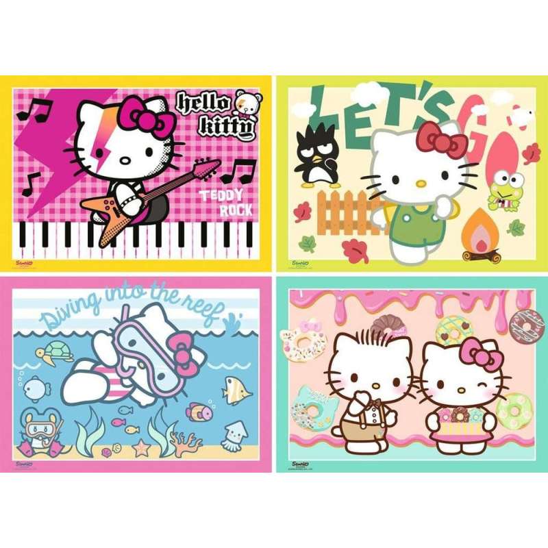 SPOTT-GR Hello Kitty Puzzle Let's Go, Hello Kitty! (Σετ 4 Τεμαχίων x 100 Κομμάτια)