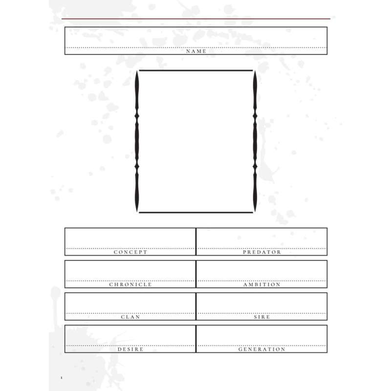 SPOTT-GR Vampire: The Masquerade 5th Edition RPG Journal Expanded Character Sheet Journal (Αγγλική Έκδοση)
