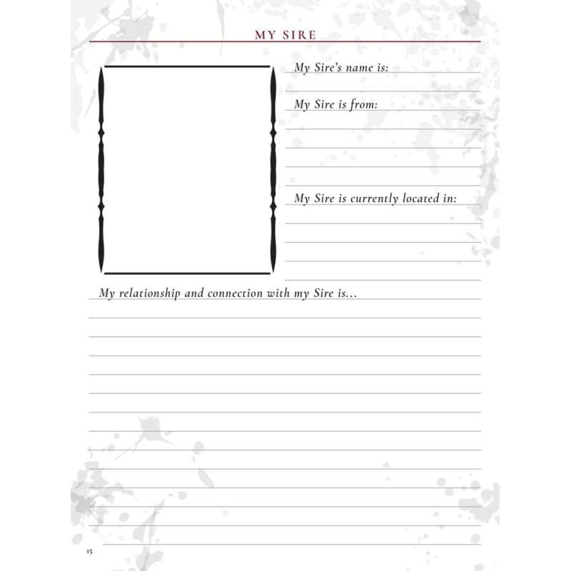 SPOTT-GR Vampire: The Masquerade 5th Edition RPG Journal Expanded Character Sheet Journal (Αγγλική Έκδοση)