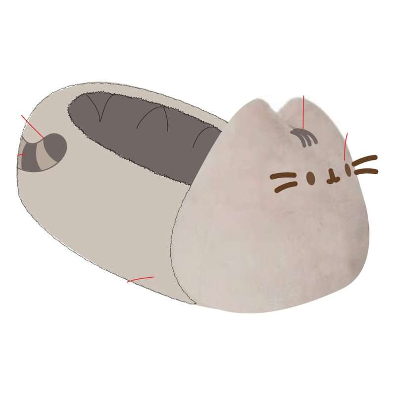 SPOTT-GR Pusheen - Παντόφλες (Μέγεθος L / XL) σε Γκρι Χρώμα